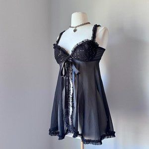 Victoria’s Secret Sexy Little things black babydoll dress